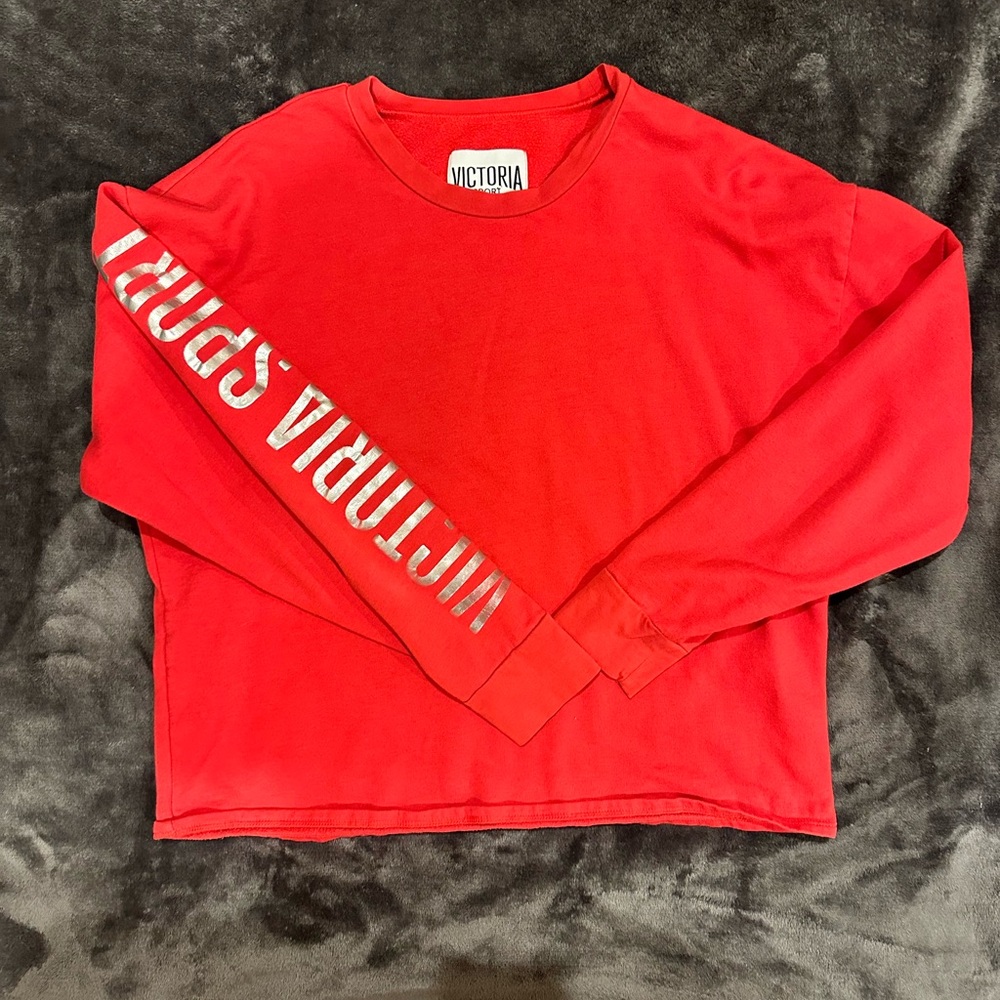 Victoria Secret Sport crop red long sleeve shirt size M